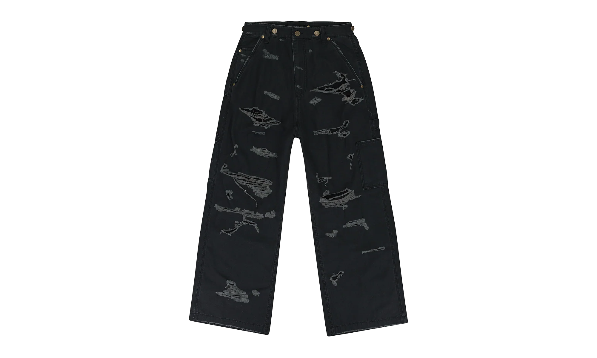 DISTRESSED PATCH WORK SWEATPANTS "Black" PGR XJNS 0001