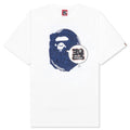 Bape 30th Anniversary Ape Head Tee White Navy