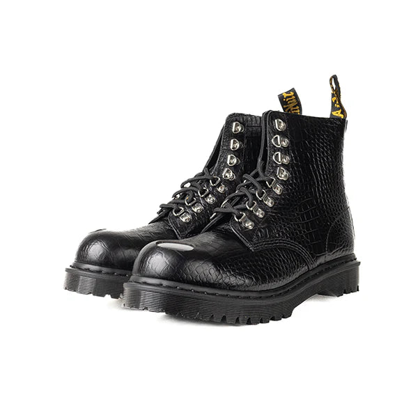 DRMARTENS 1460 PASCAL STEEL TOE ANALINE CROC EMBOSS