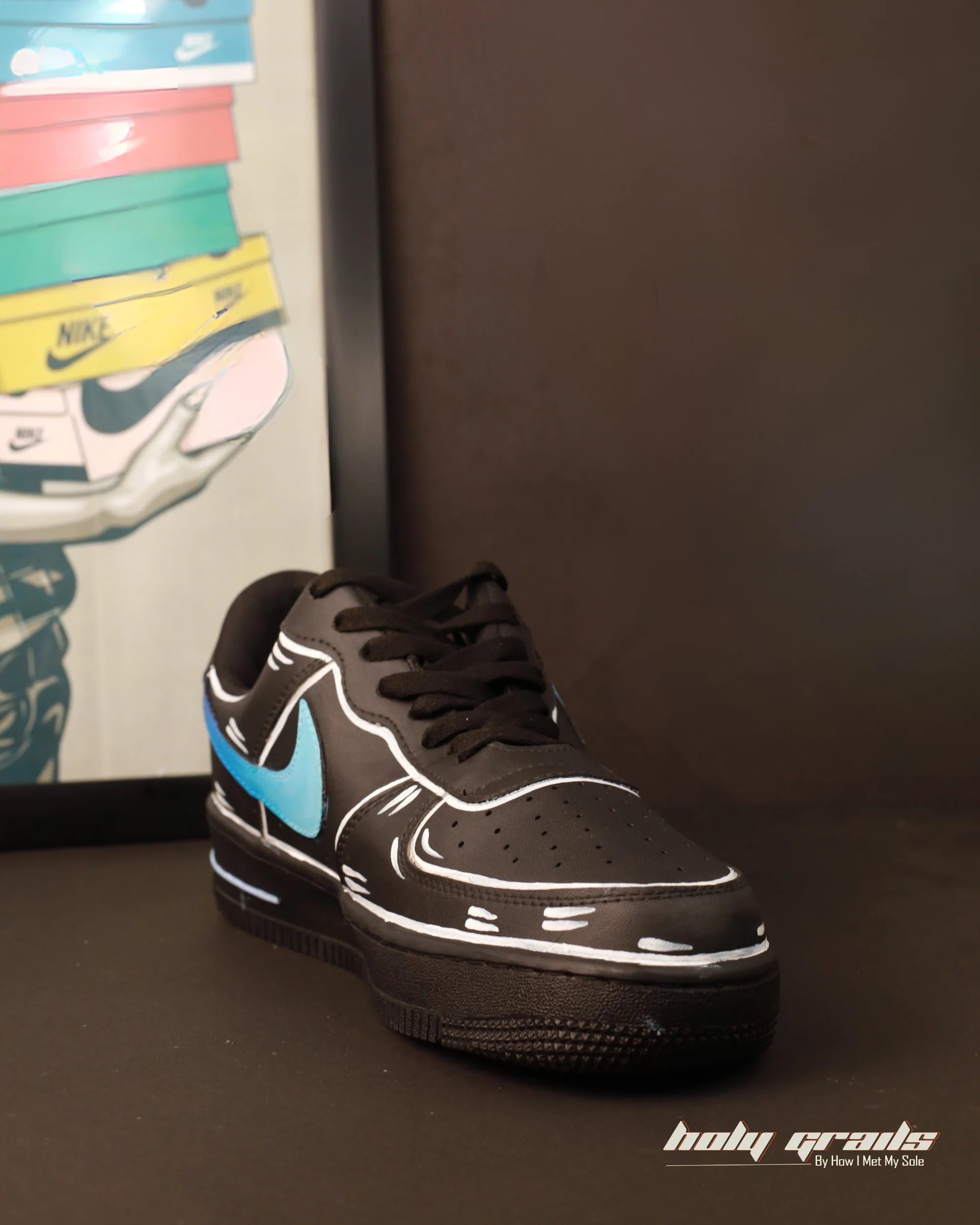 Air Force 1 x Midnight Azure Swoosh