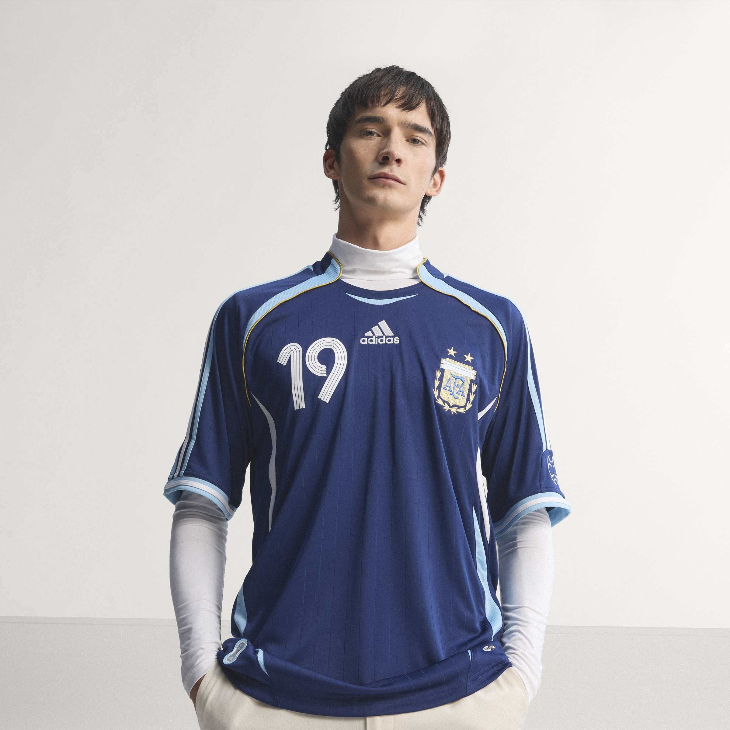 adidas Argentina Away Messi Mens Soccer Jersey 2006 Dark Blue