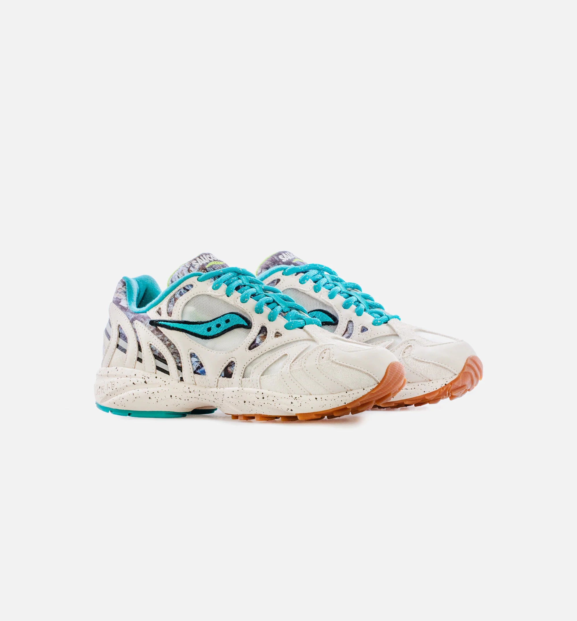 Grid Azura 2000 Creme Blue Mens Running Shoe Off White Teal