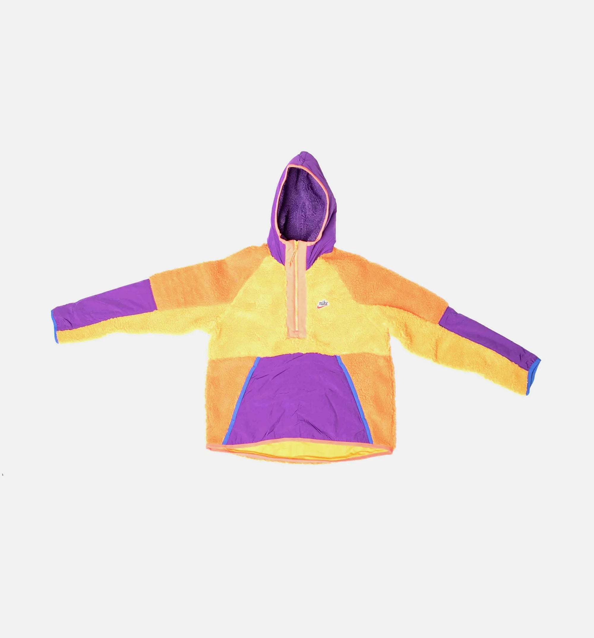Nsw 1 2 Zip Sherpa Mens Hoodie Orange Purple