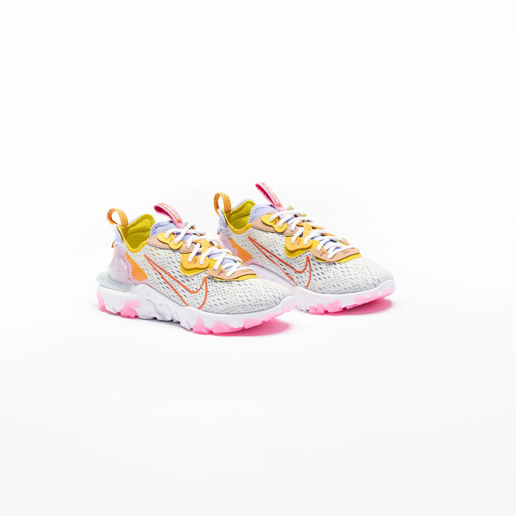React VIsion Womens Running Shoe Pure Platinum Light Thistle Saffron Quartz Rust Factor