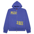Split Zip Hoodie Blue