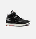 Air Jordan 2 Retro Black Cement Grade School Lifestyle Shoe Black Cement Grey