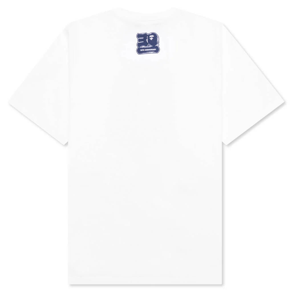 Bape 30th Anniversary Tee 1 M White Navy