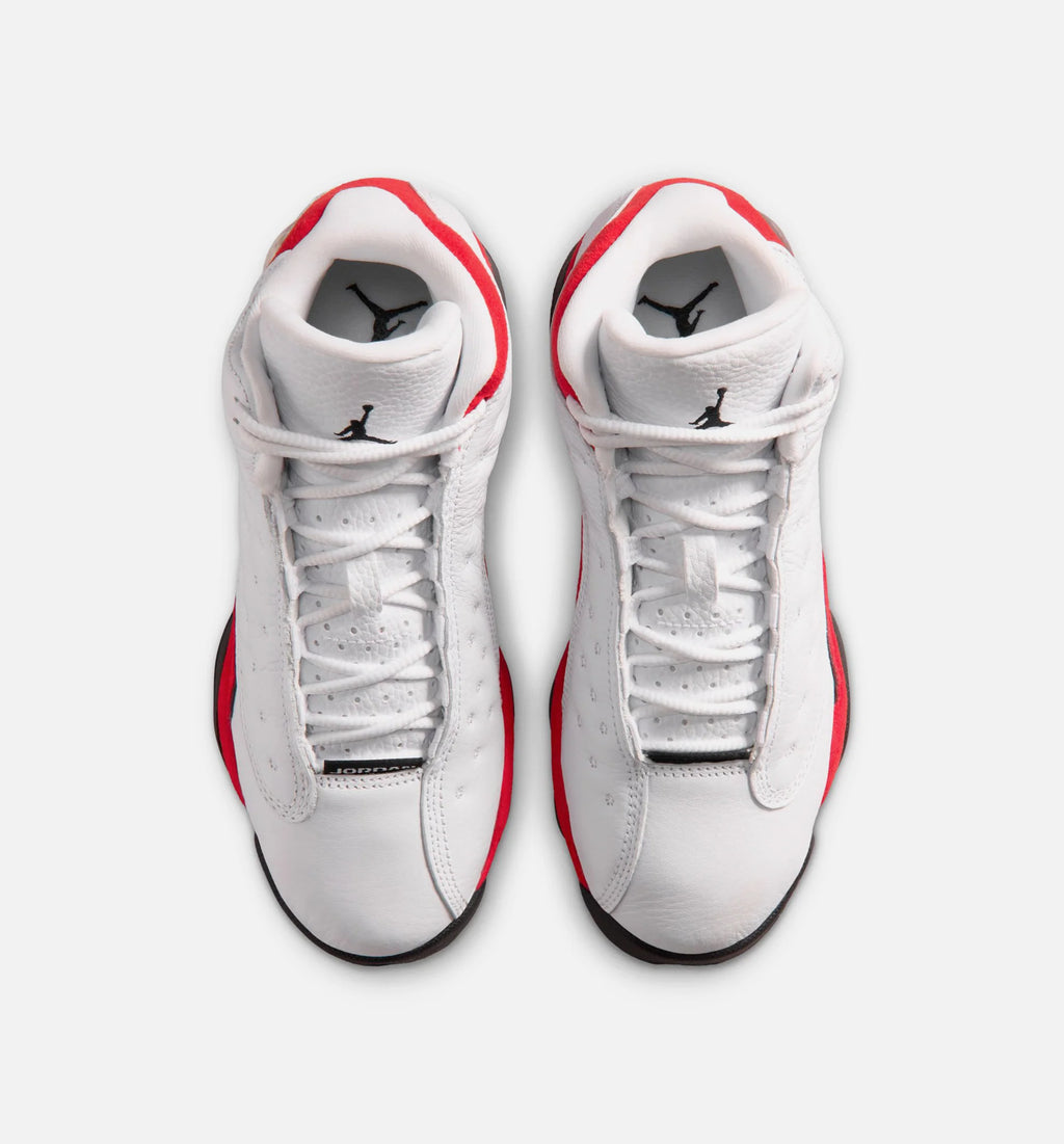 Air Jordan 13 Retro White And University Red Grade School Lifestyle Shoe White Black True Red
