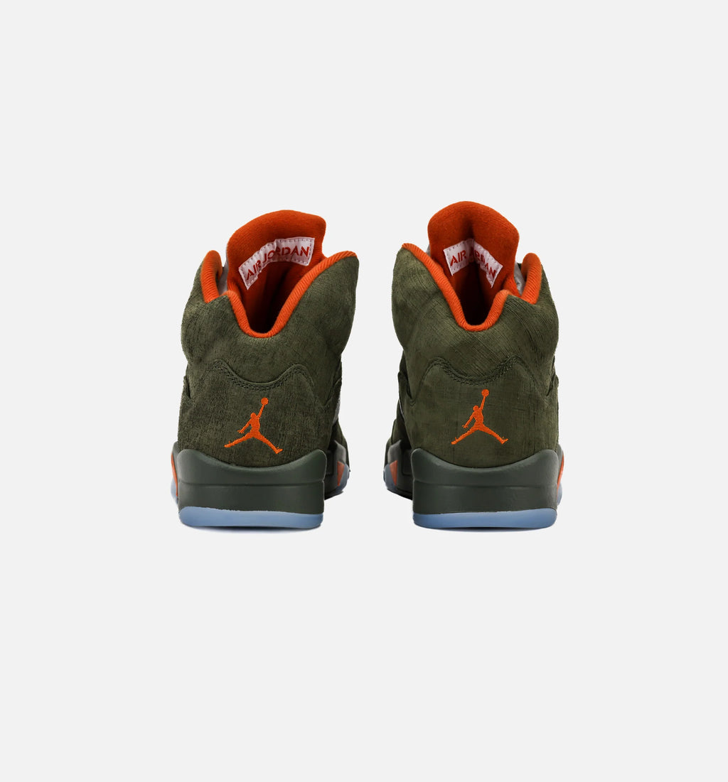 Air Jordan 5 Retro Olive Mens Lifestyle Shoe Army Olive Solar Orange