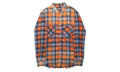 Faded Flannel Button Up Long Sleeve Shirt "Red Blue Plaid" MAFPFRB
