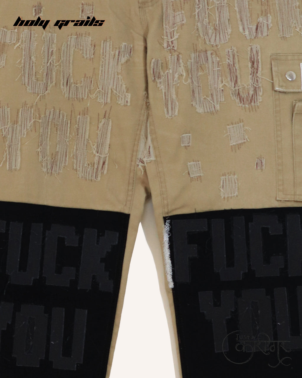 Fuck U Brown Denim Jeans HG x Just A Karigar