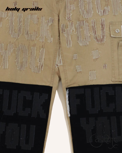 Fuck U Brown Denim Jeans HG x Just A Karigar