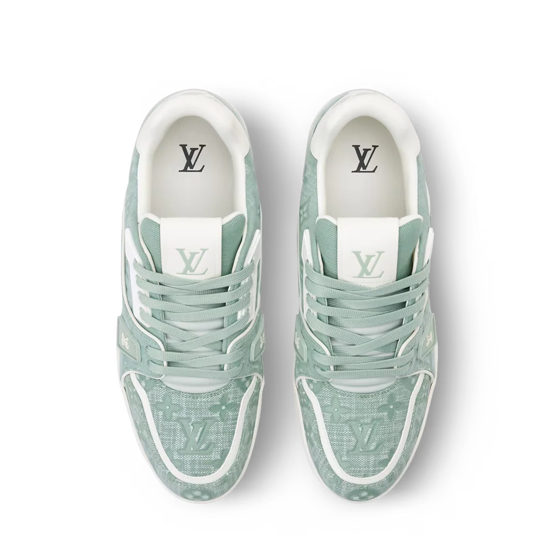 LV Trainer Green Canvas