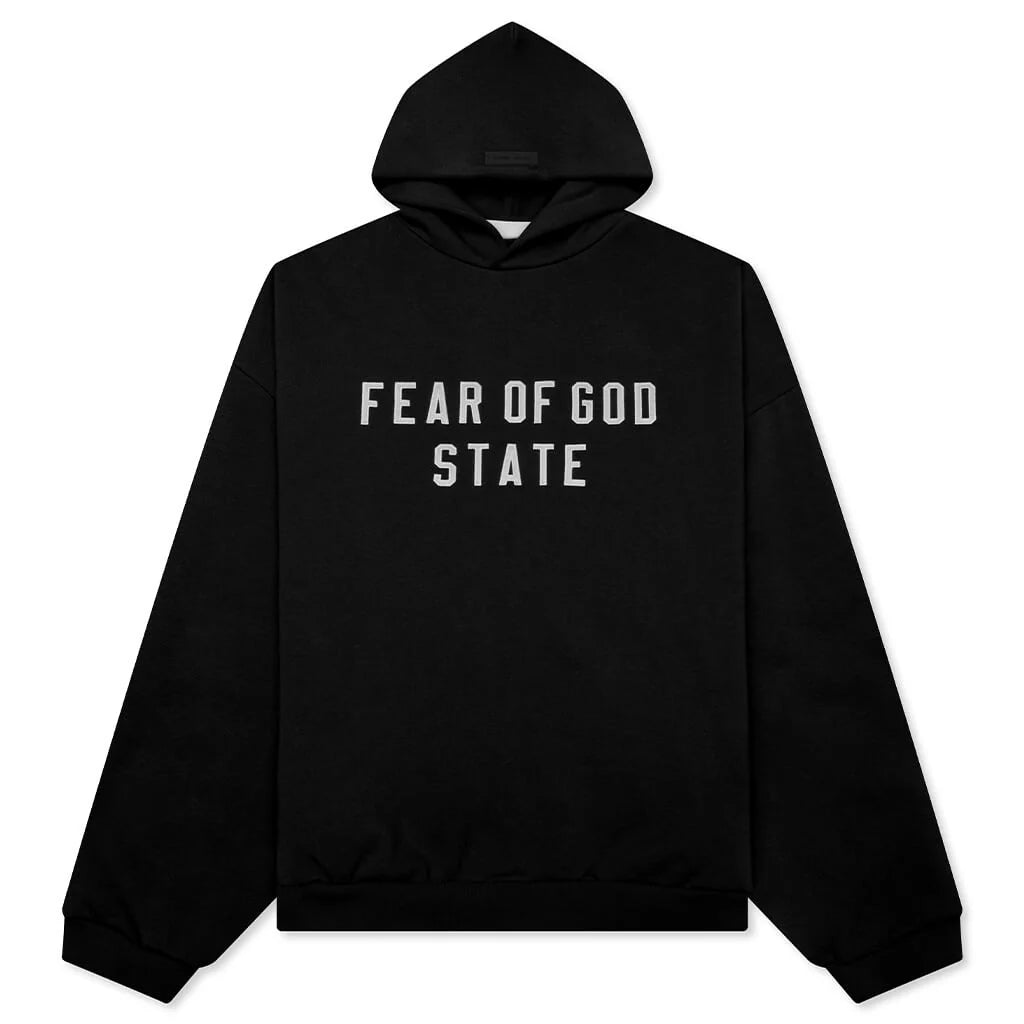 90s Fleece Hoodie Jet Black