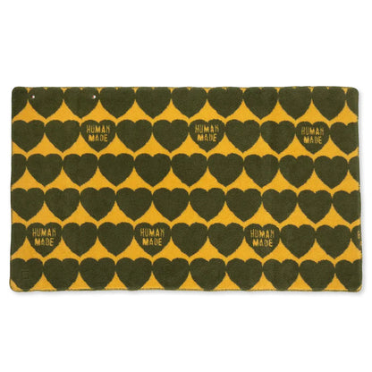 Heart Fleece Blanket Olive Drab