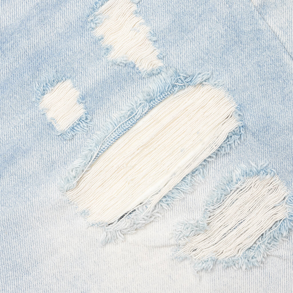 Ian Slim Denim Short Vintage Light Blue