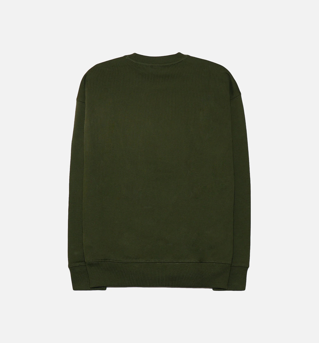 Maison Kitsune Crew Mens Crew Green