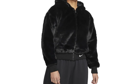 Sportswear Essentials Faux Fur Jacket "Black / White" DD5116 010