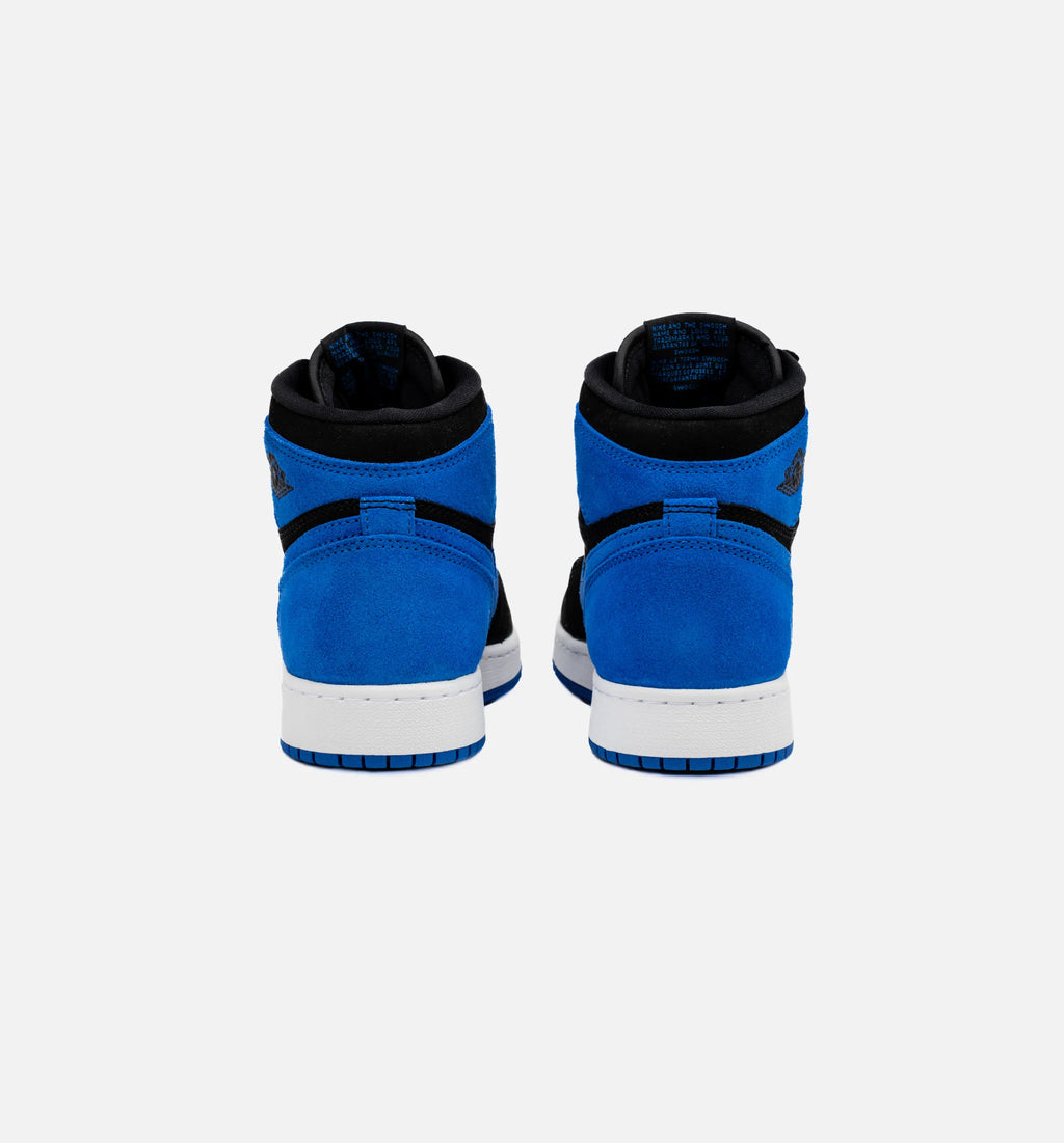 Air Jordan 1 Retro High OG Royal Reimagined Grade School Lifestyle Shoe Black Royal Blue White Free Shipping