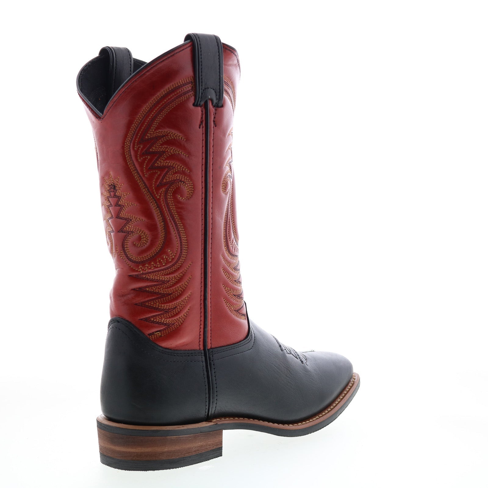 Abilene Boots 9317 Womens Red Leather Slip On Cowboy Western Boots