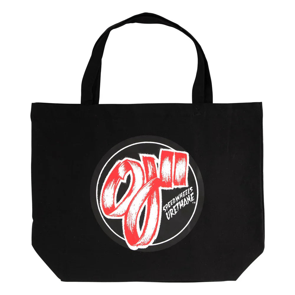 OJII Speed Wheels Canvas Tote Bag Black Red