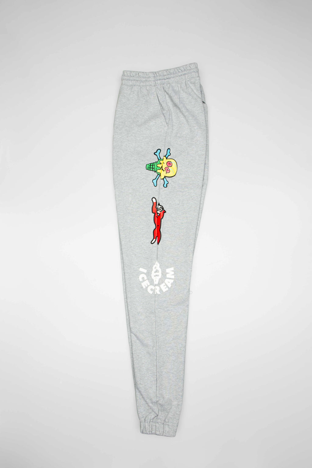 Streetwear Collection Carton Mens Sweatpants Grey Grey