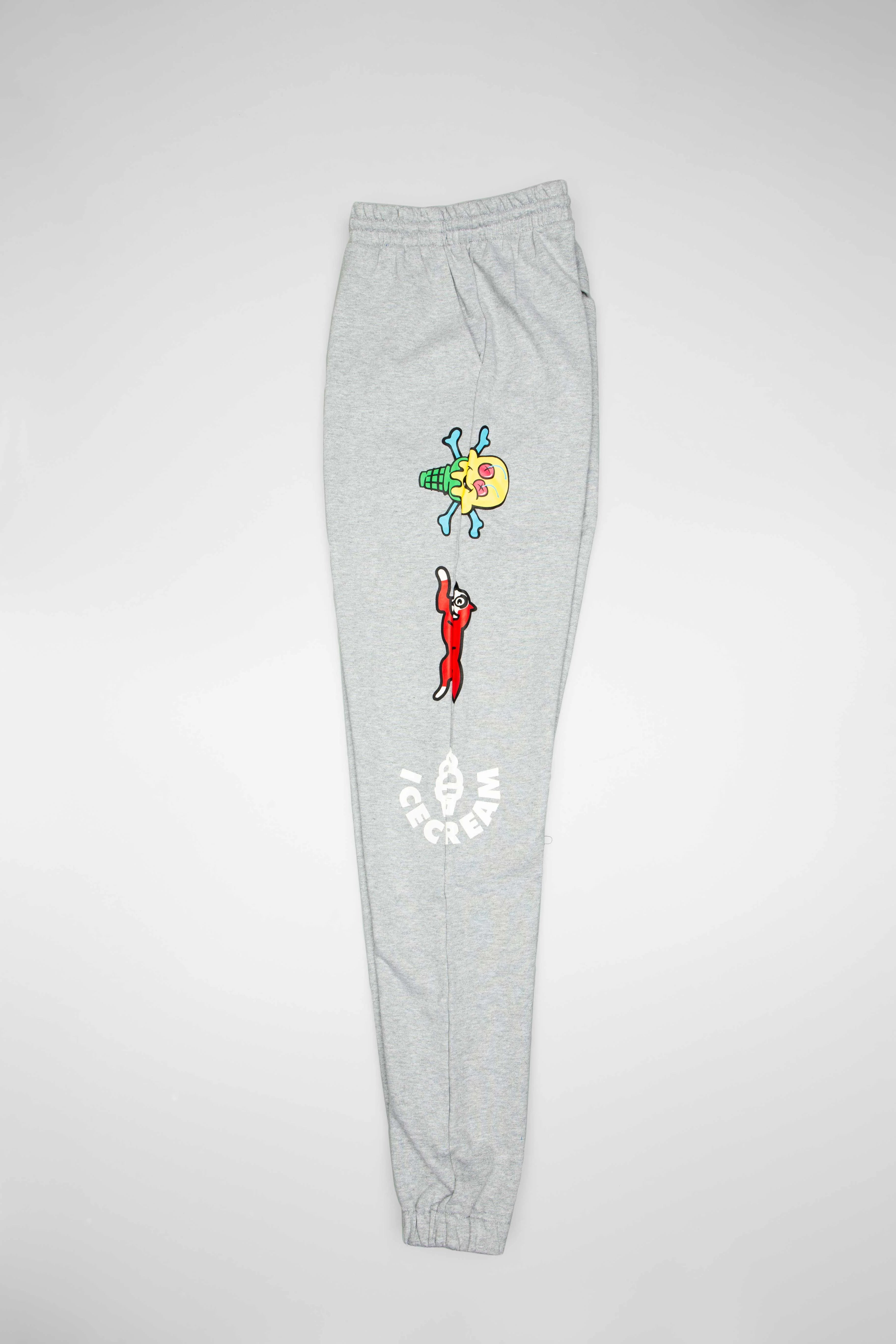 Streetwear Collection Carton Mens Sweatpants Grey Grey