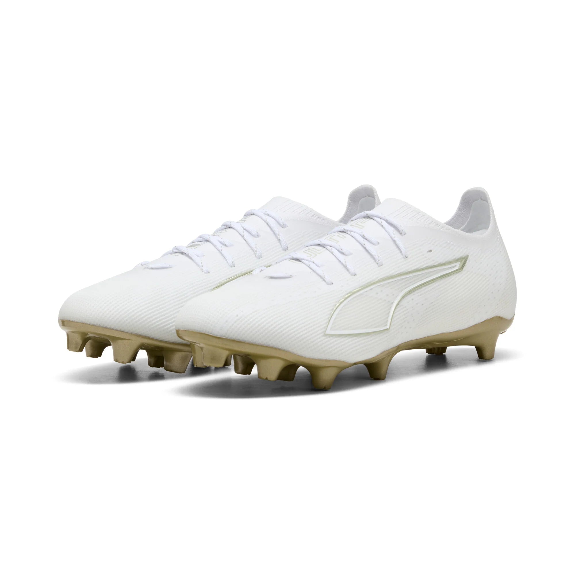 PUMA Ultra 6 Pro FG AG Firm Multi Ground Mens Soccer Cleats White Gold Black