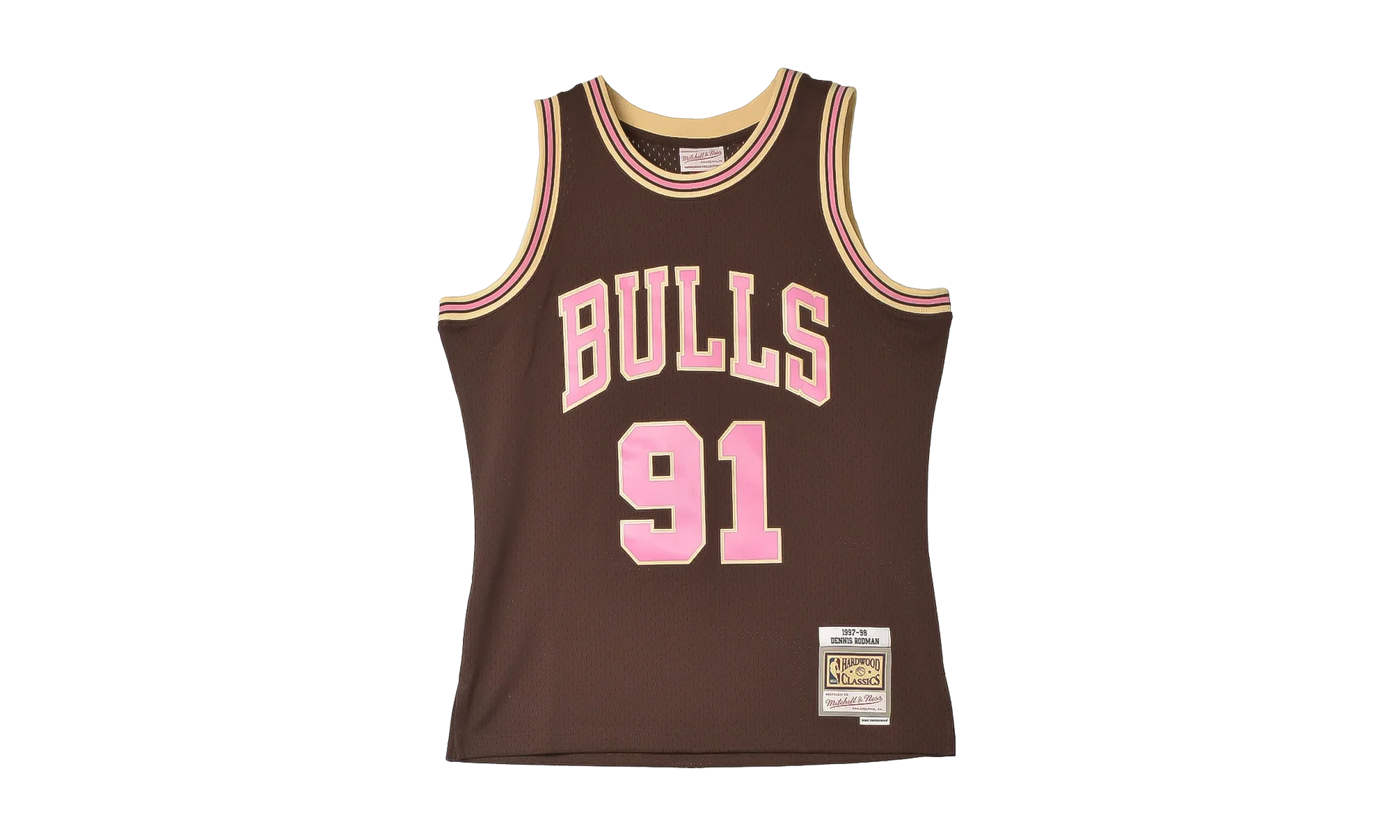 Brown Sugar Bacon Dennis Rodman Swingman Jersey "1997 Chicago Bulls - Brown" TFSM6695 CBU97DRDBROW