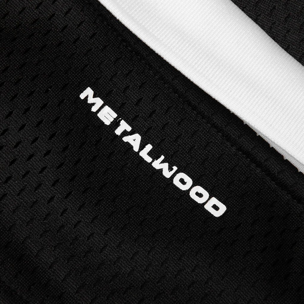 Quarter Zip Jersey Polo Black
