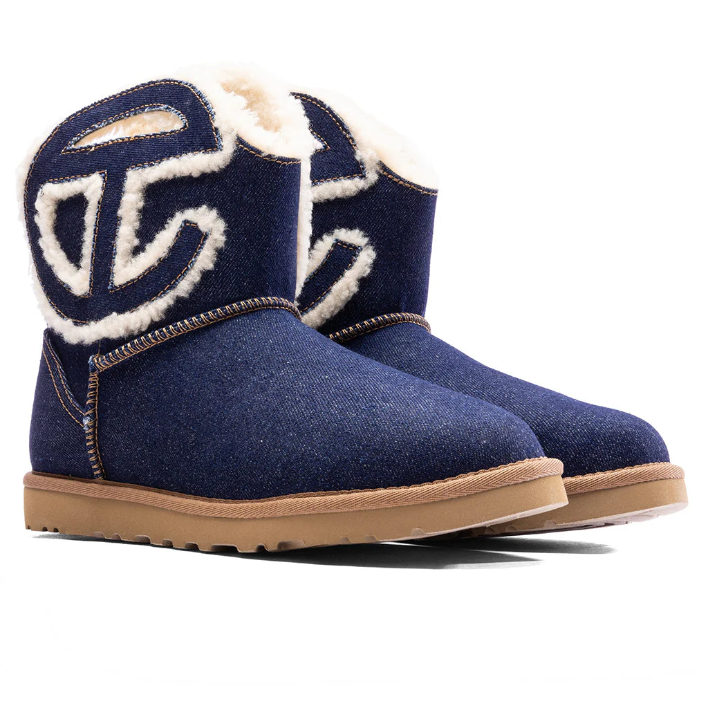 UGG x Telfar Logo Mini Boot Indigo Denim