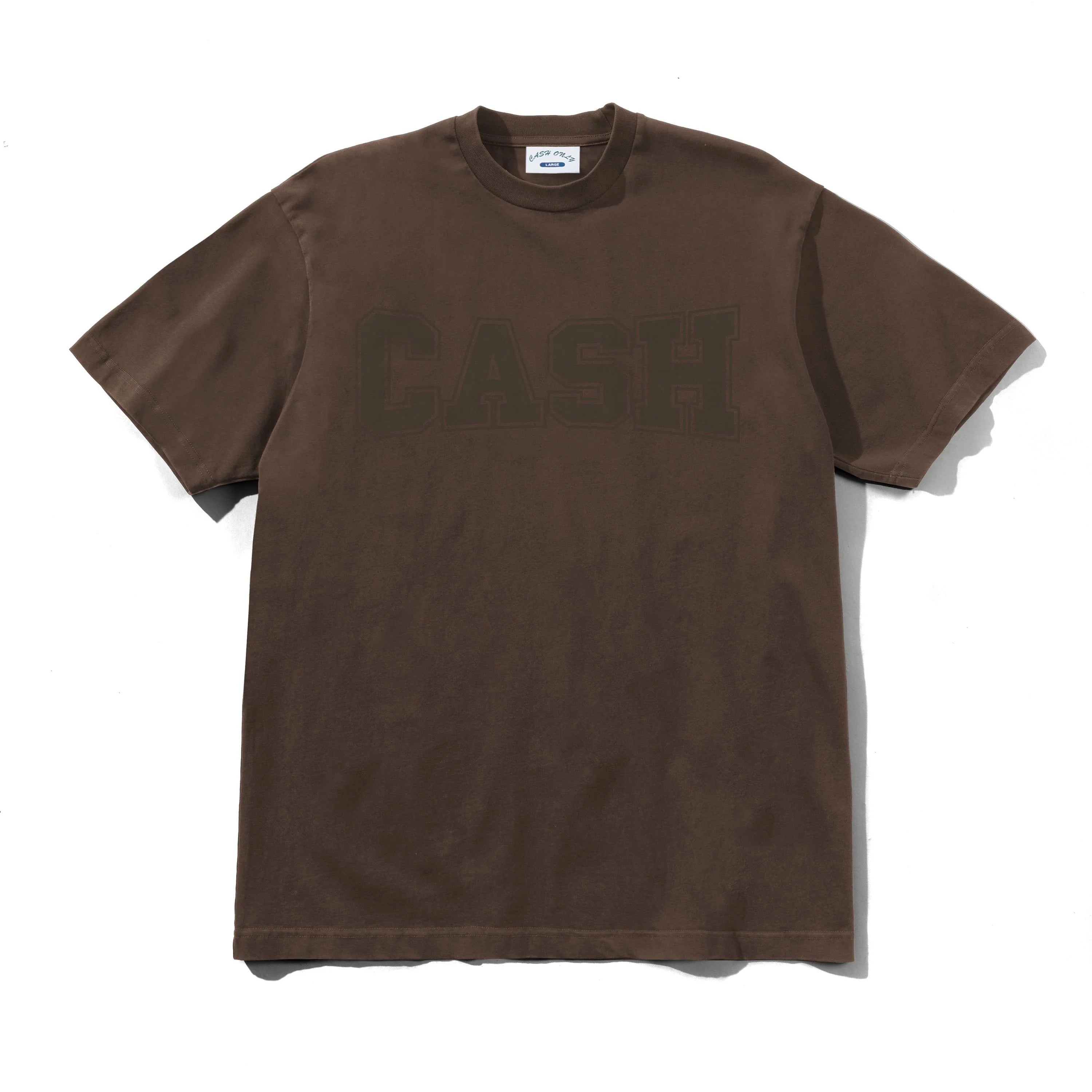 Cash Only Campus T Shirt Washed Brown