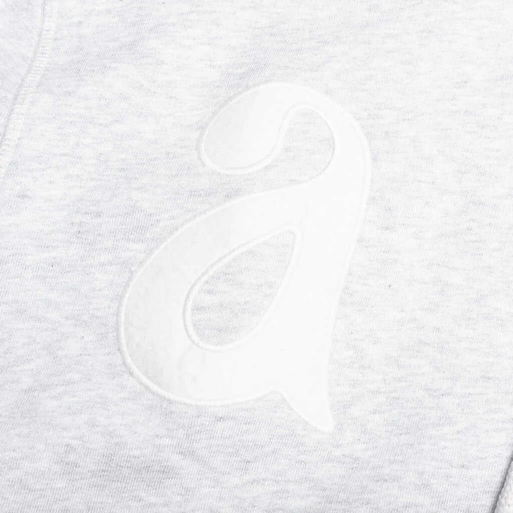 Word Salad Zip Hooded Sweatshirt Heather Grey