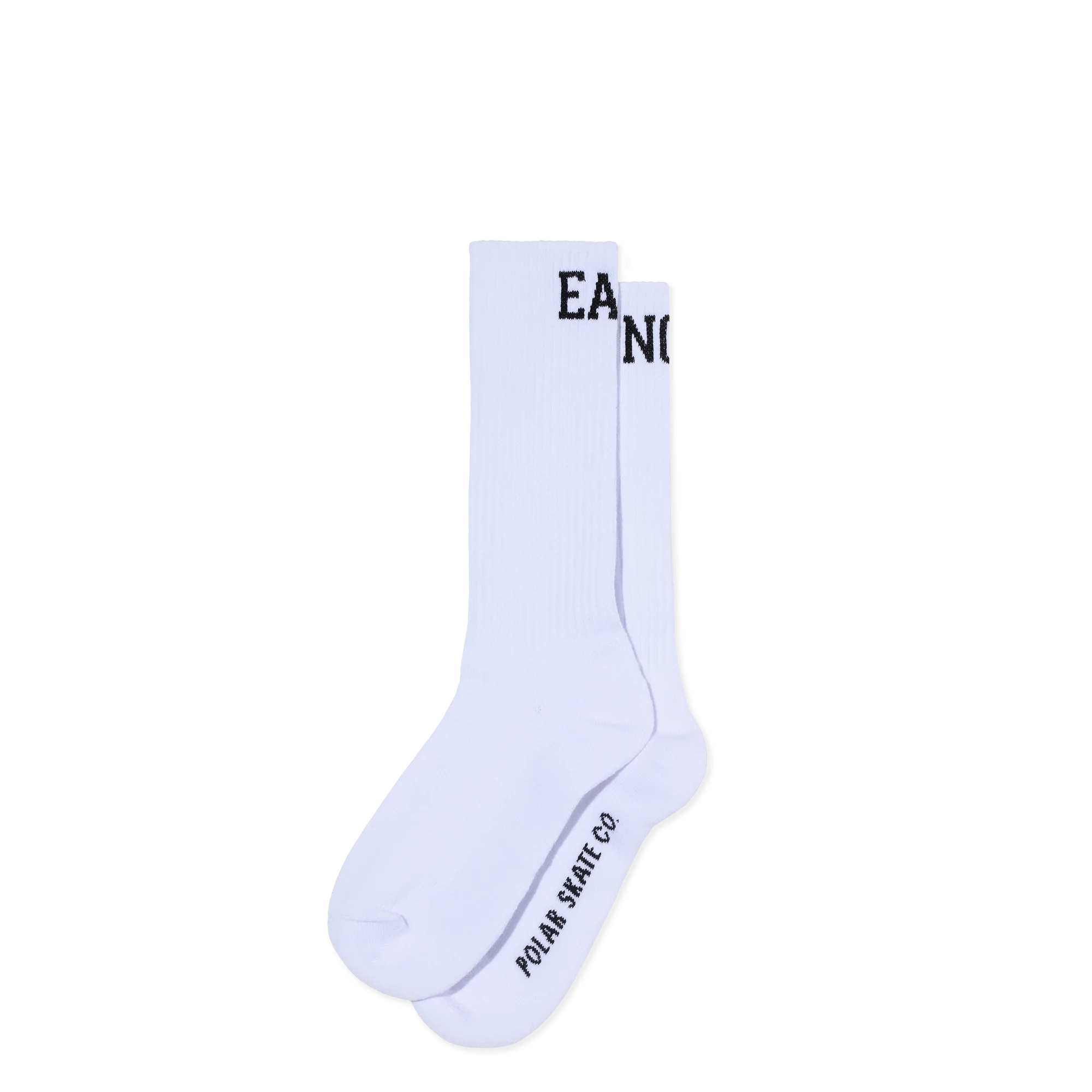 Polar Easy Now Long Rib Socks White