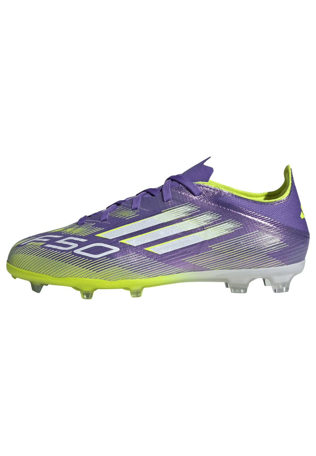 adidas F50 Elite Firm Ground Soccer Shoes Kids Purple White Lemon
