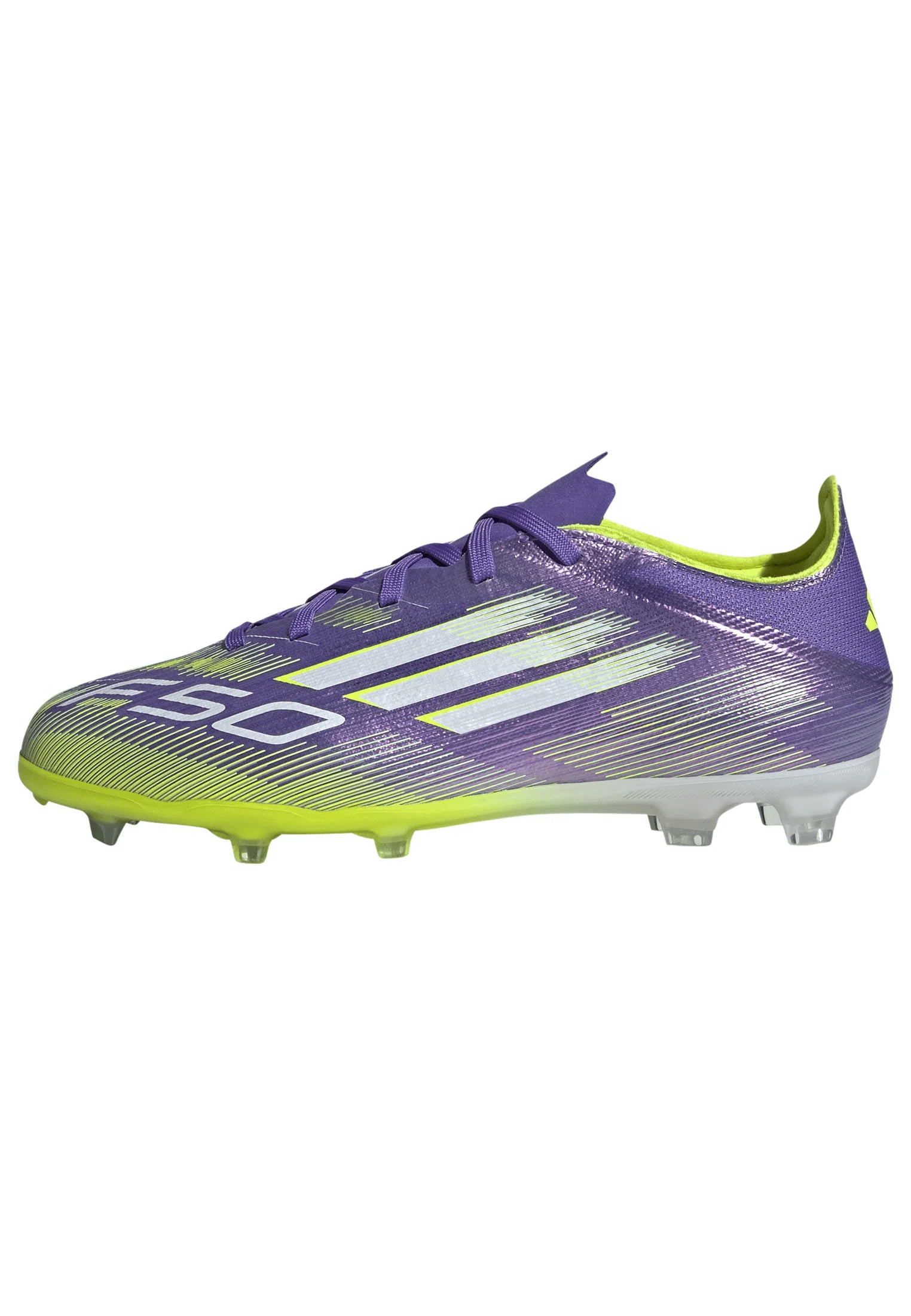 adidas F50 Elite Firm Ground Soccer Shoes Kids Purple White Lemon