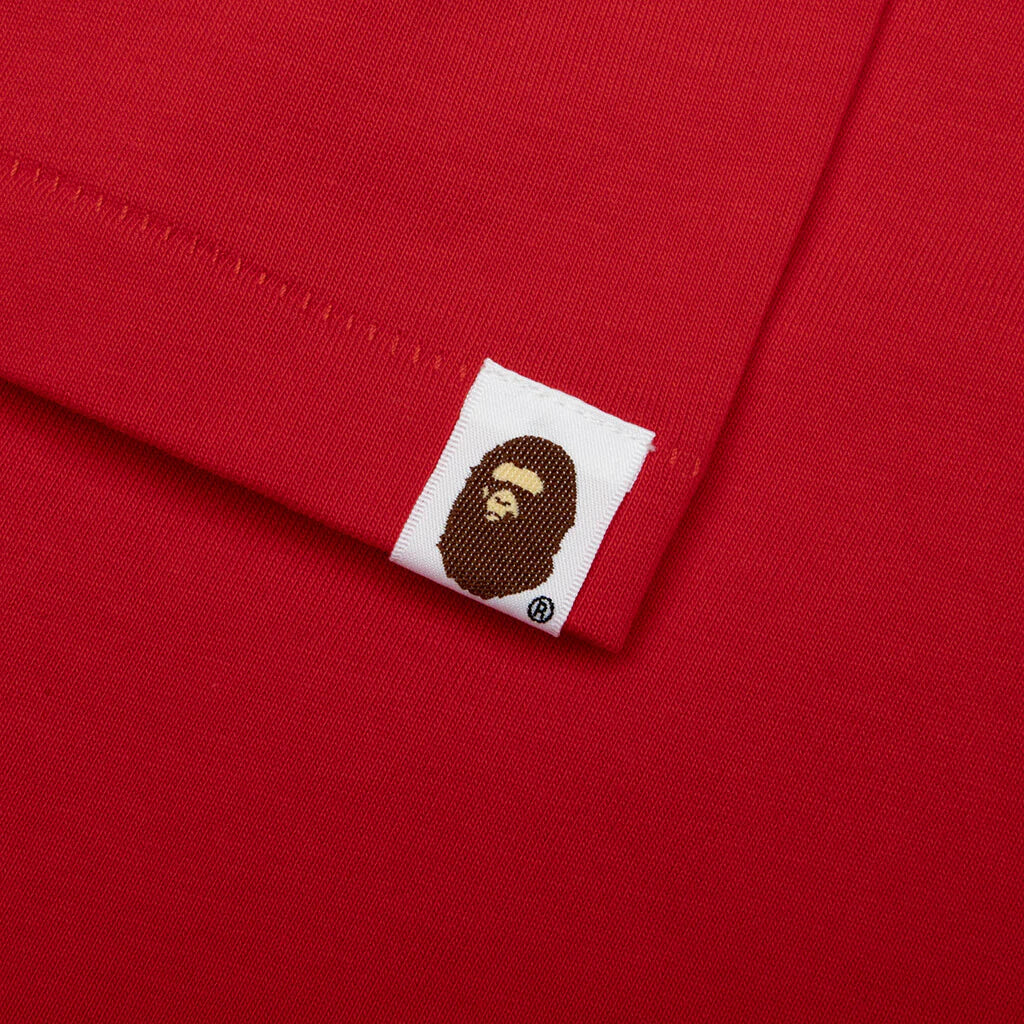 Bathing Ape Logo Relaxed Fit Tee Red