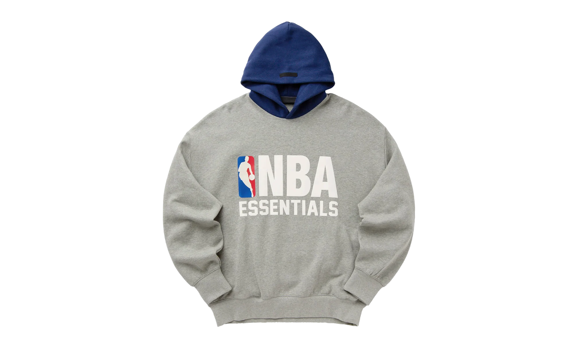 NBA SPORTS FIT HOODIE "CONCRETE HEATHER / ESTATE BLUE" 192NB256402F