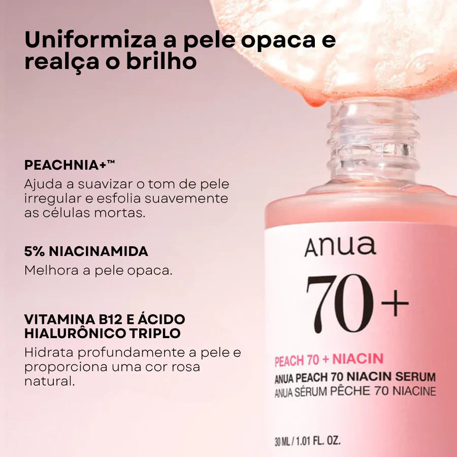 Sérum de Niacinamida 70 com Pêssego