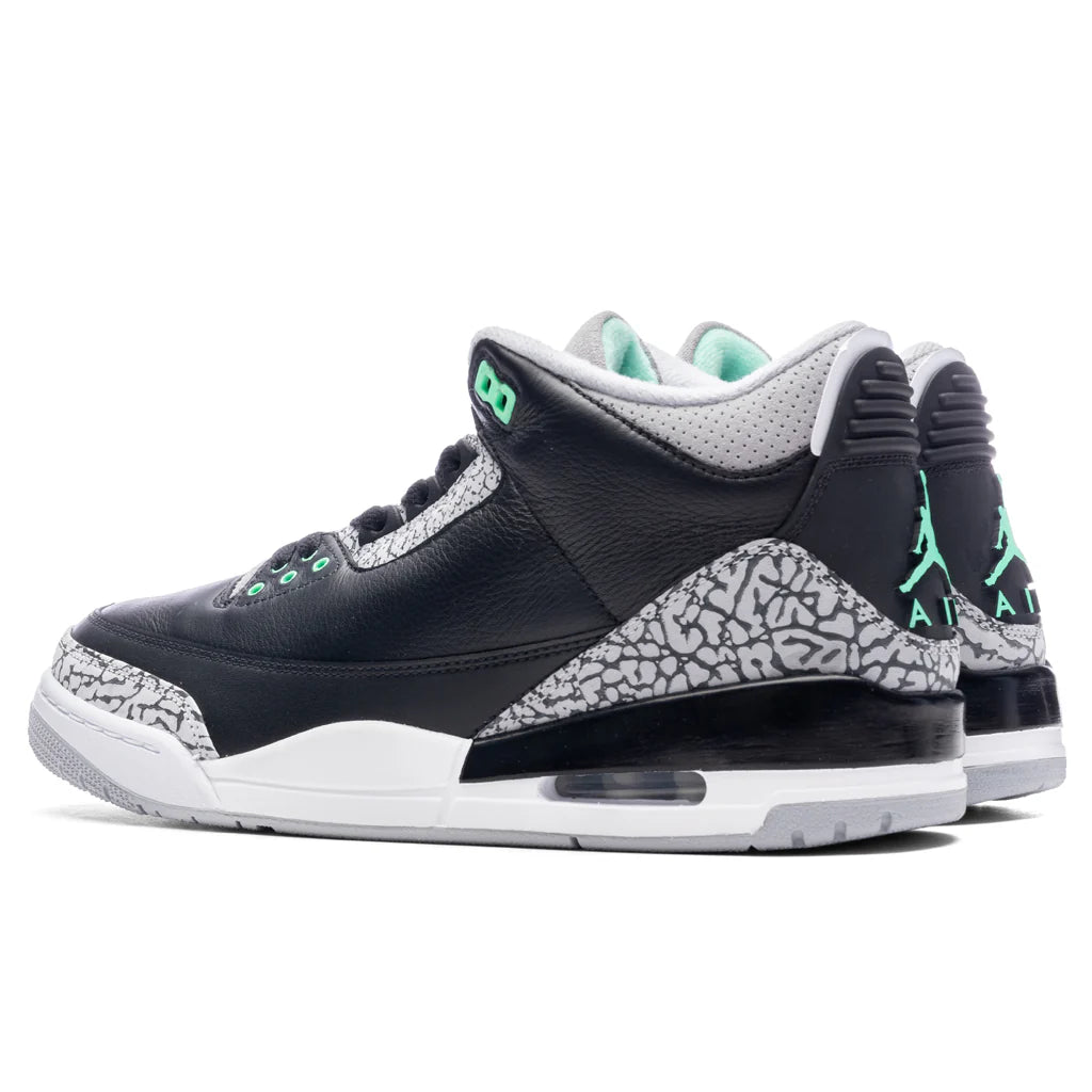 Air Jordan 3 Retro Green Glow Black Green Glow Wolf Grey
