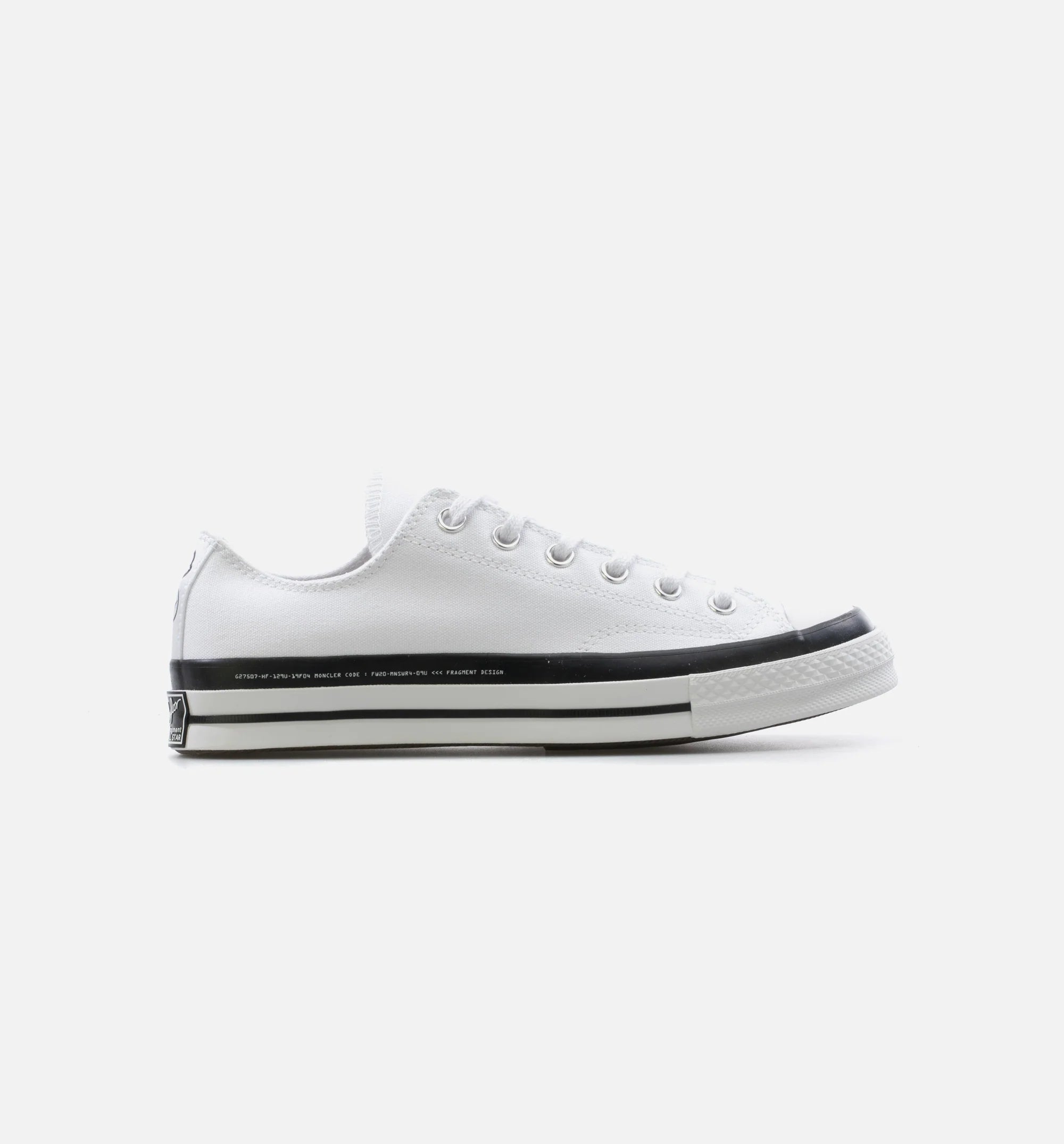 Chuck Taylor 70 X 7 Moncler Fragment Low Mens Lifestyle Shoe White Black