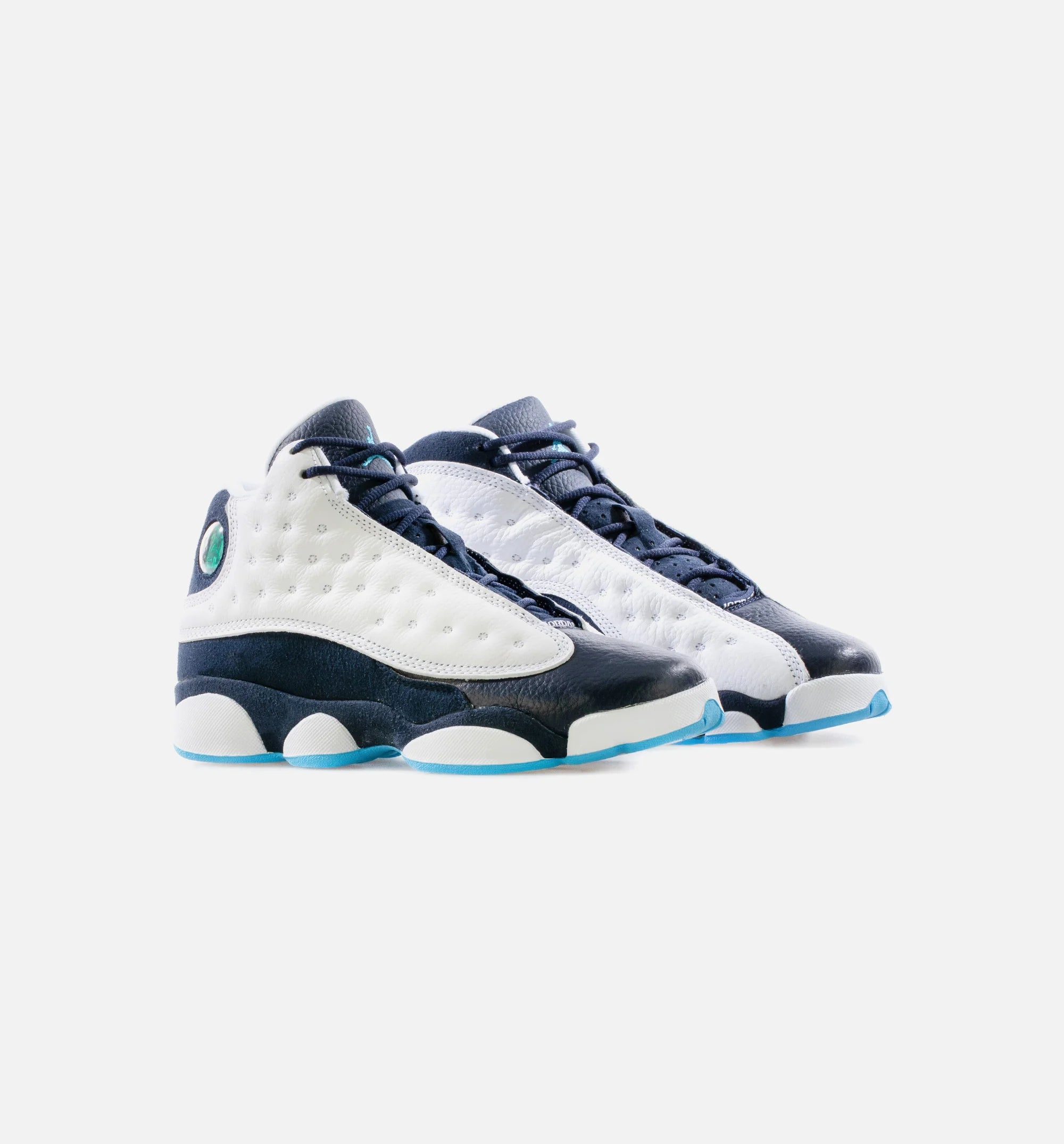 Air Jordan 13 Retro Obsidian Grade School Lifestyle Shoe White Obsidian Dark Powder Blue