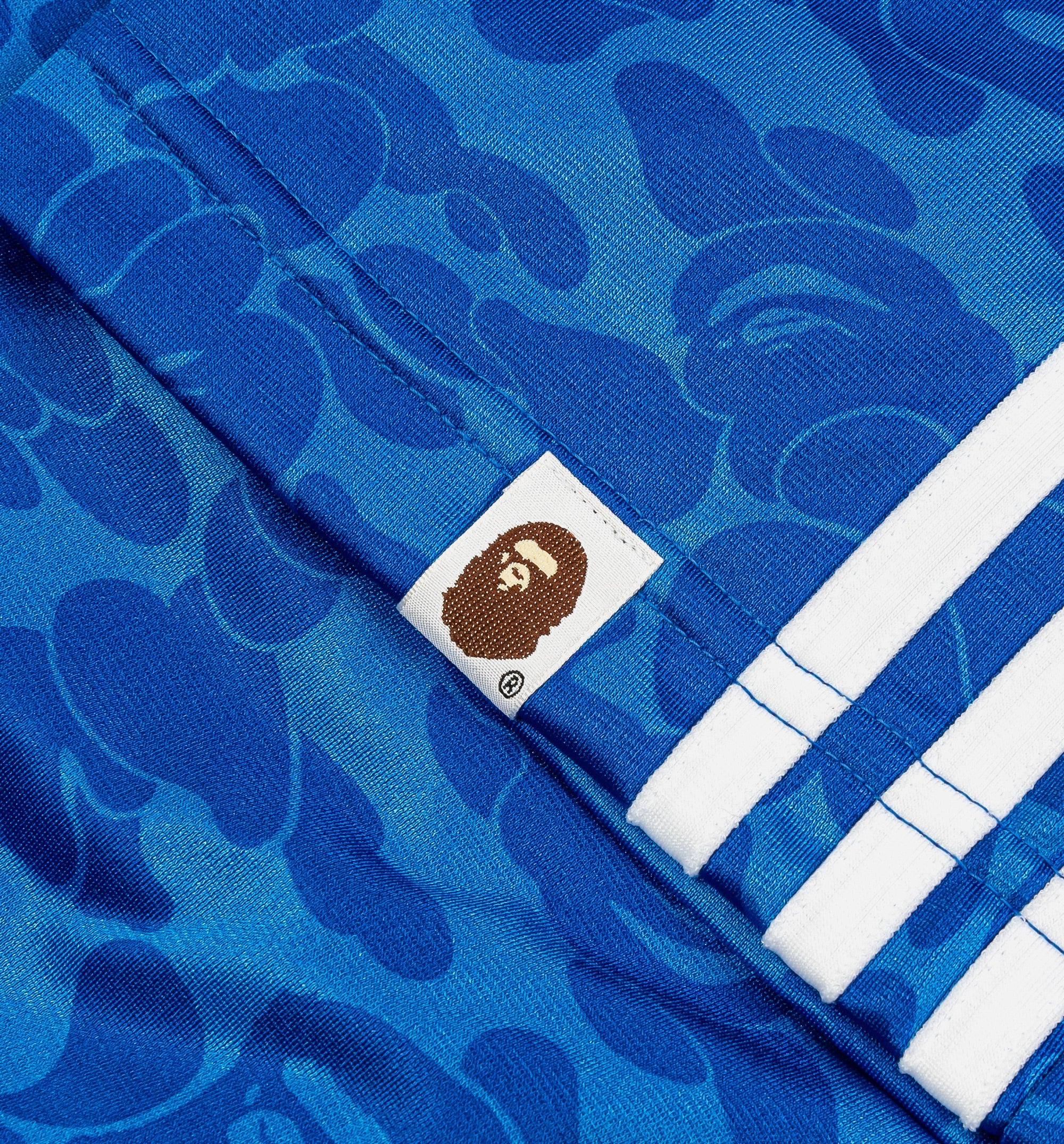 Bape x Adidas All Over Print Track Mens Pant Blue