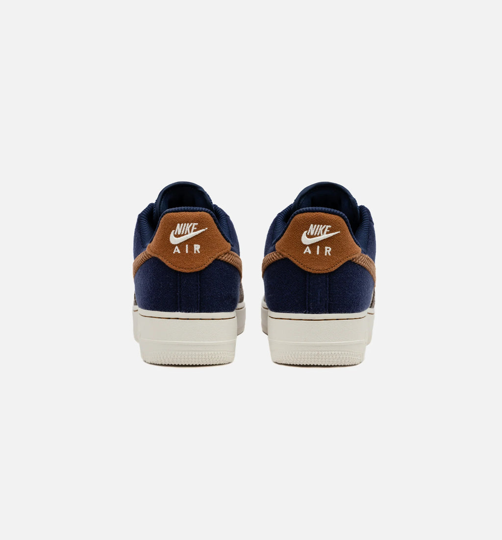 Air Force 1 Low Tweed Corduroy Mens Lifestyle Shoe Midnight Navy Ale Brown Pale Ivory Free Shipping