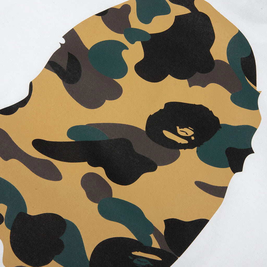 1st Camo Big Ape Head Tee White Yellow
