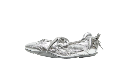 Lace-Up Leather Shoes WMNS "Silver / Grey" FN WN SHOE000998 GREY