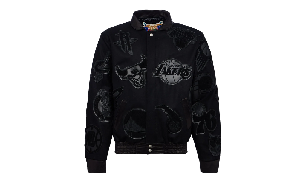 Vegan Leather Jacket "VNFL Collage" NFL 201 BLK