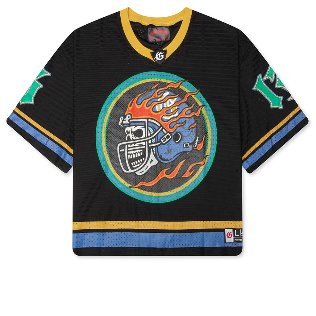 First Down Jersey Black Yellow Blue
