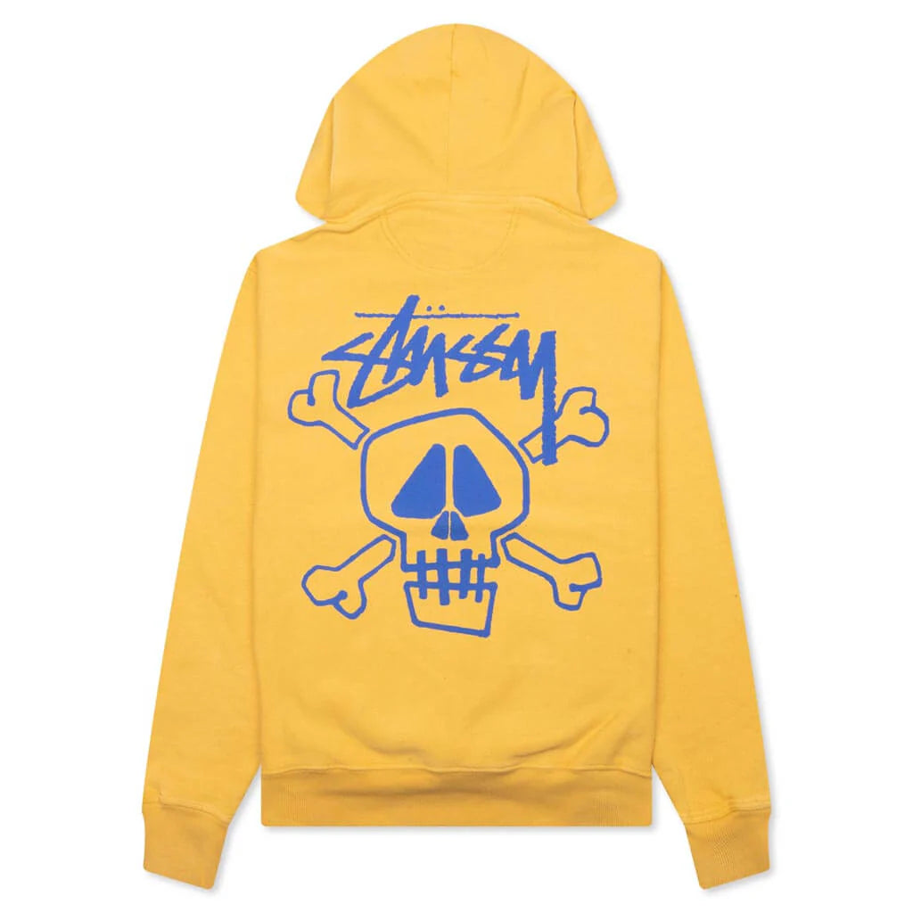 Skull Bones Pigment Dyed Hoodie Honey