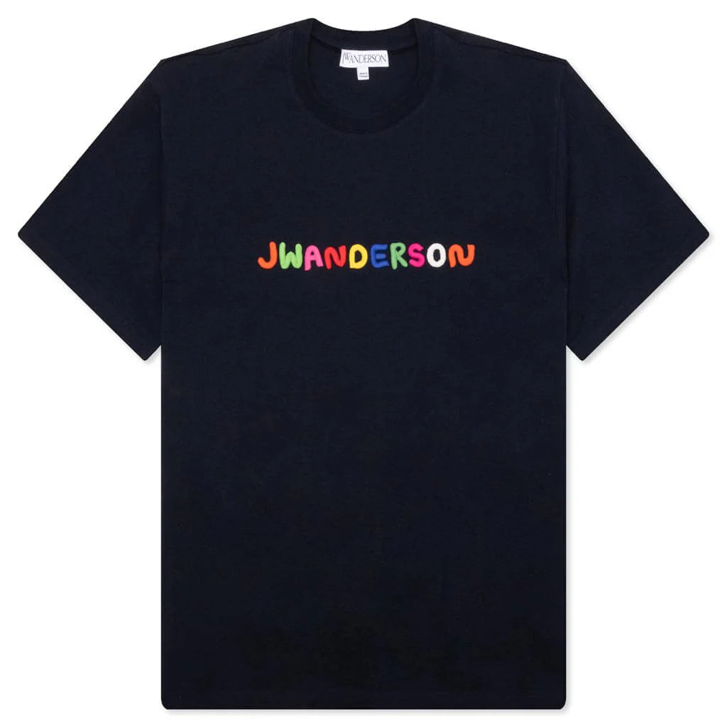 Logo Embroidery T Shirt Navy